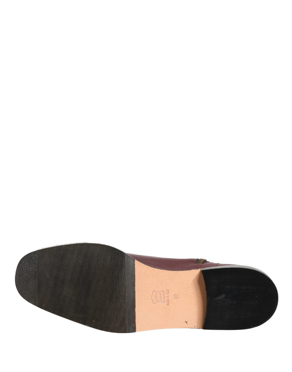 Chaussures Dolce & Gabbana bottines plates en cuir bordeaux pour femme, style biker avec fermeture à boucle.