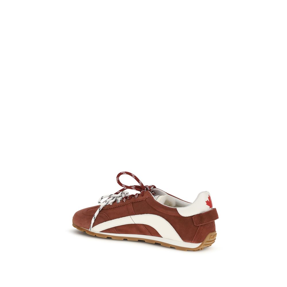 Baskets basses Dsquared² Calf Leather Bos Taurus multicolores, sneakers en cuir pour homme, vue en gros plan.