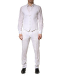 Costume formel homme Dolce & Gabbana SARTORIA en lin blanc, veste et pantalon élégants et sophistiqués.