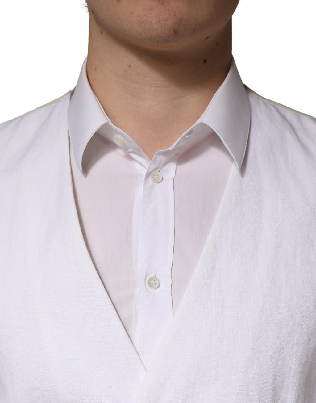 Costume homme formel blanc Dolce & Gabbana SARTORIA en lin, deux pièces, veste et pantalon élégants pour occasions spéciales.