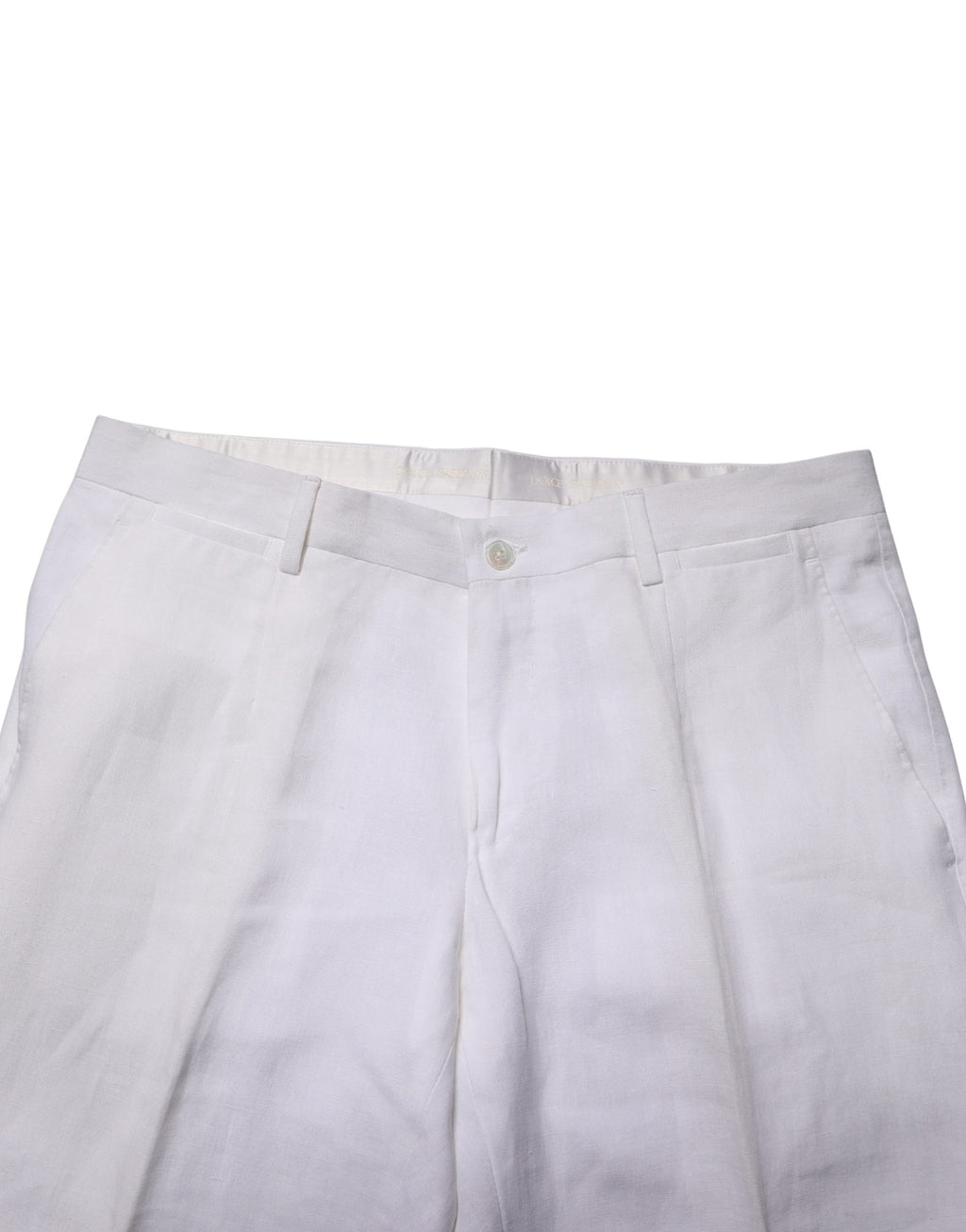 Costume homme blanc Dolce & Gabbana Sartoria en lin, costume formel 2 pièces avec veste et pantalon.