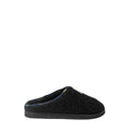 Chaussons en coton noirs Ralph Lauren, confortables et élégants pour la maison, avec logo Ralph Lauren visible.