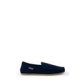 Chaussons en fausse fourrure bleue Ralph Lauren, confortables et élégants pour la maison, avec logo Ralph Lauren visible.