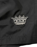 Shorts de bain homme Dolce & Gabbana en polyester noir avec cordon de serrage, style décontracté et moderne.