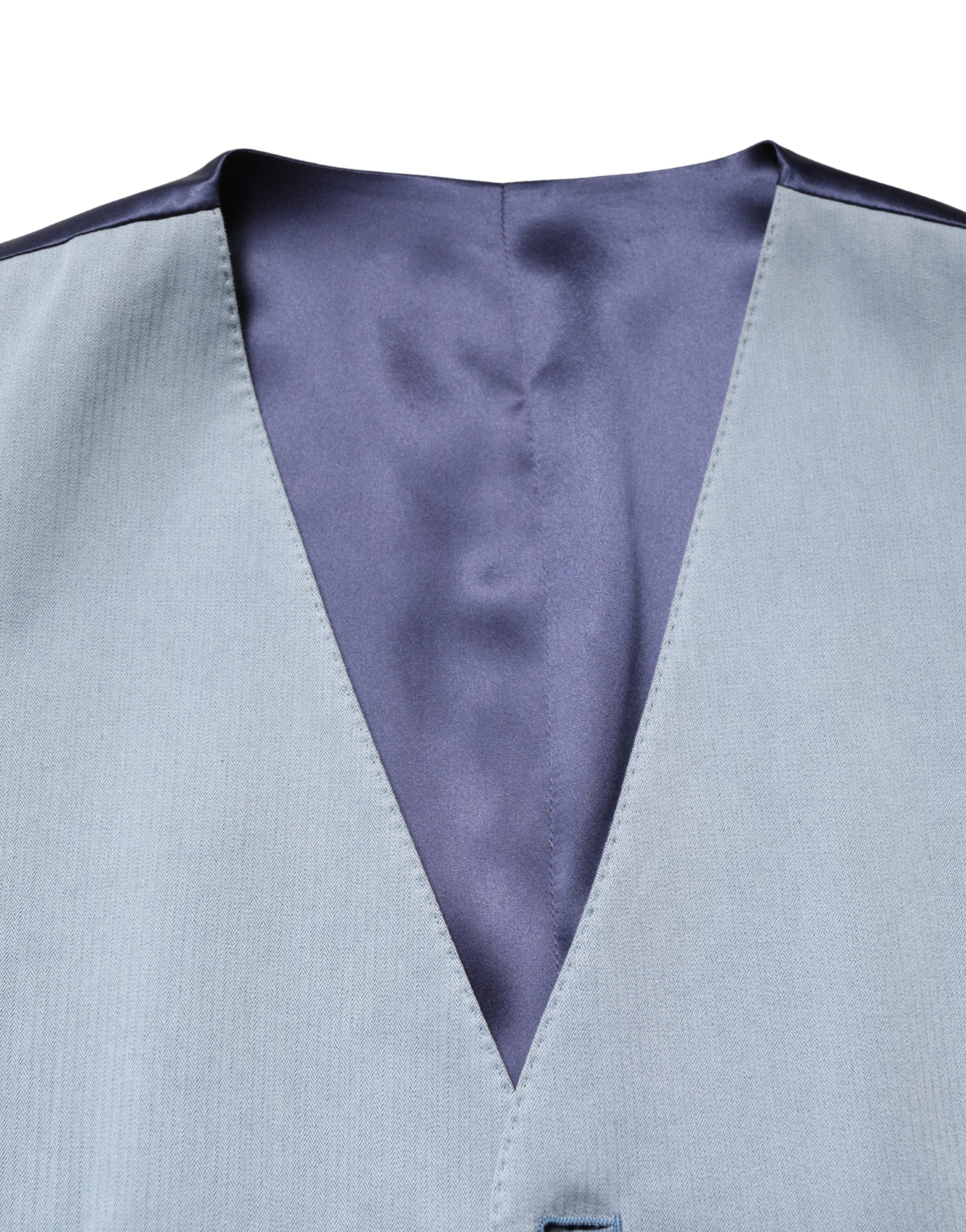 Gilet homme en laine gris Dolce & Gabbana à boutonnière simple, style élégante et moderne avec col classique.
