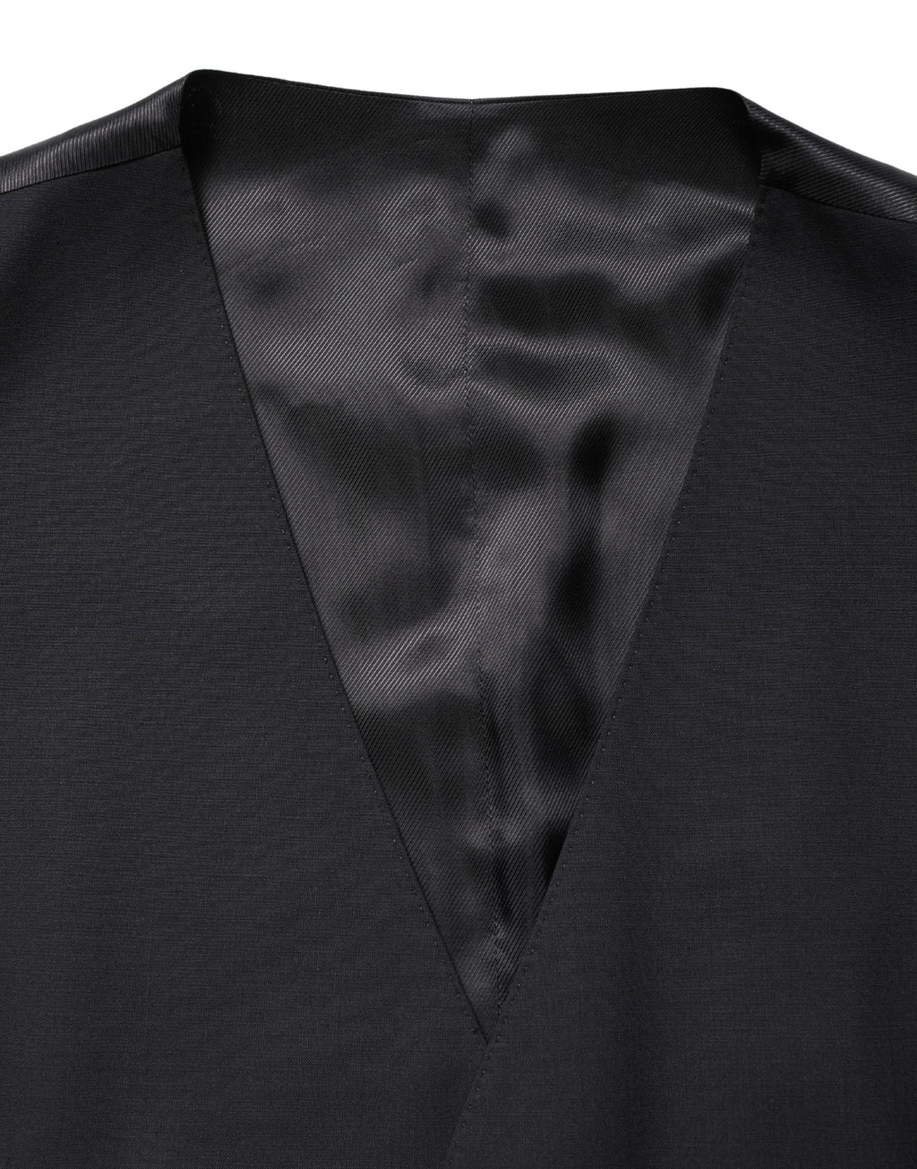 Gilet en laine noir Dolce & Gabbana à simple boutonnage, veste élégante pour homme, détail classique et finition soignée
