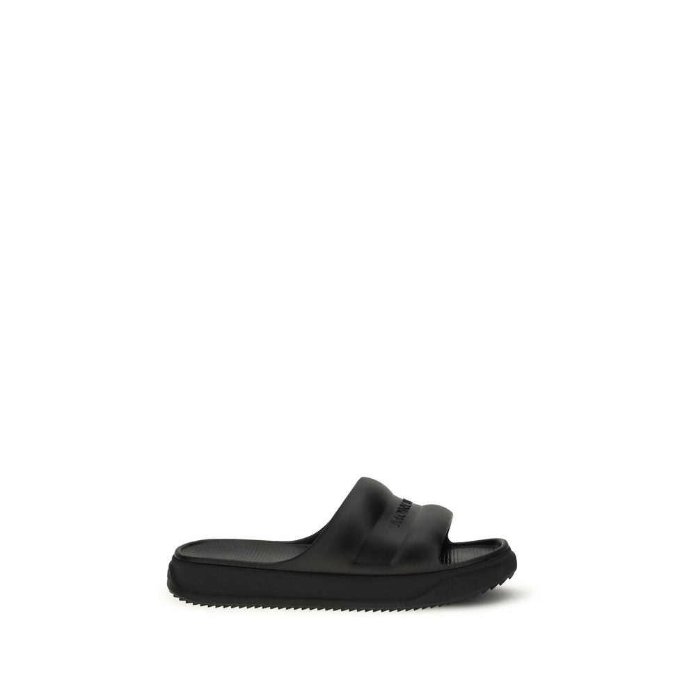 Moncler Schwarze Sandalen aus Gummi
