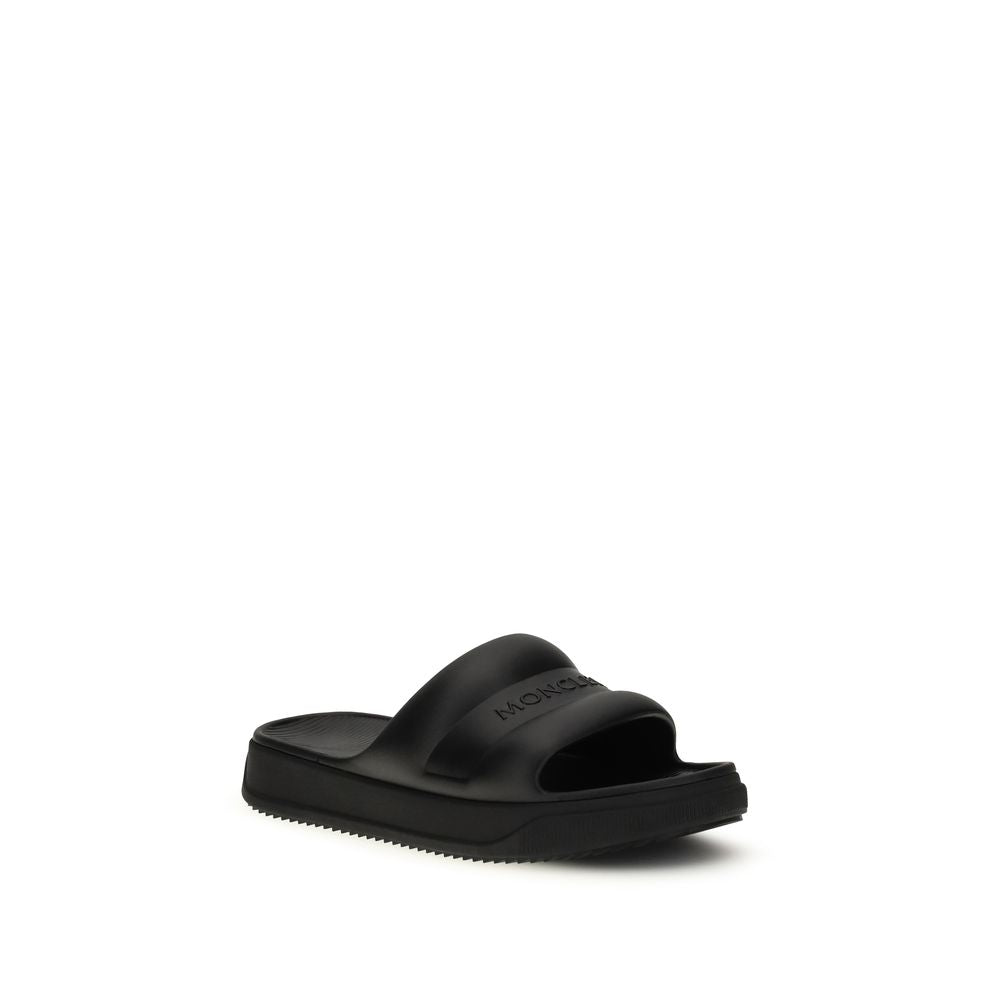 Moncler Schwarze Sandalen aus Gummi