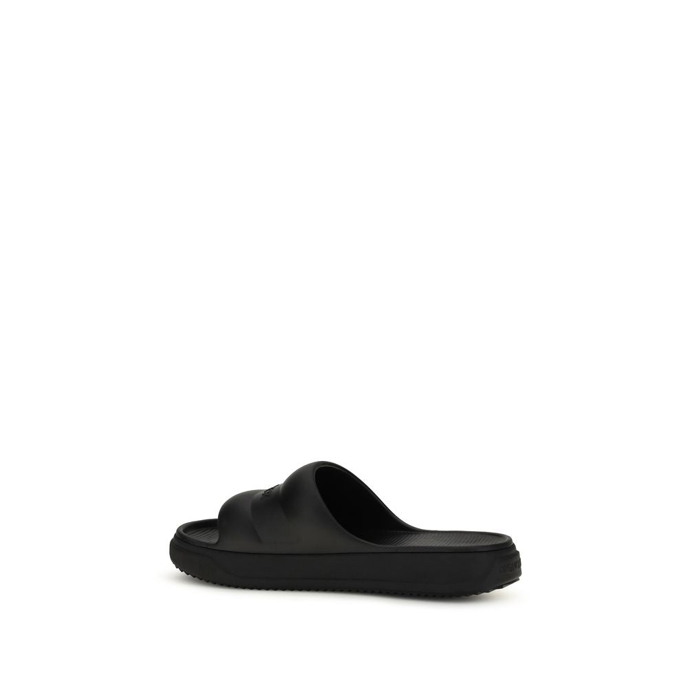 Moncler Schwarze Sandalen aus Gummi