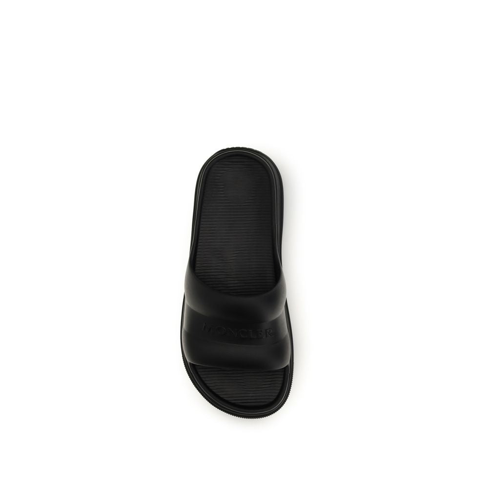 Moncler Schwarze Sandalen aus Gummi