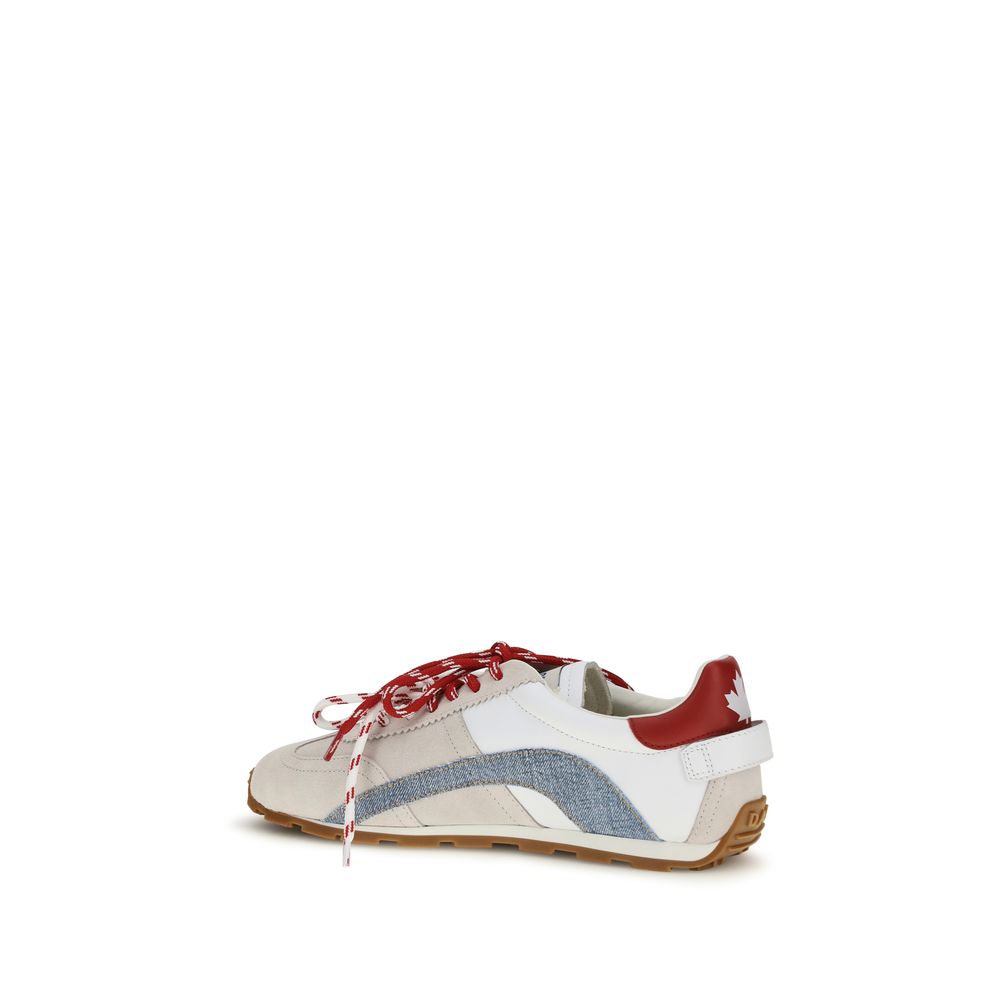 Chaussures basses Dsquared² Bos Taurus en cuir de veau multicolore, baskets tendance pour homme.