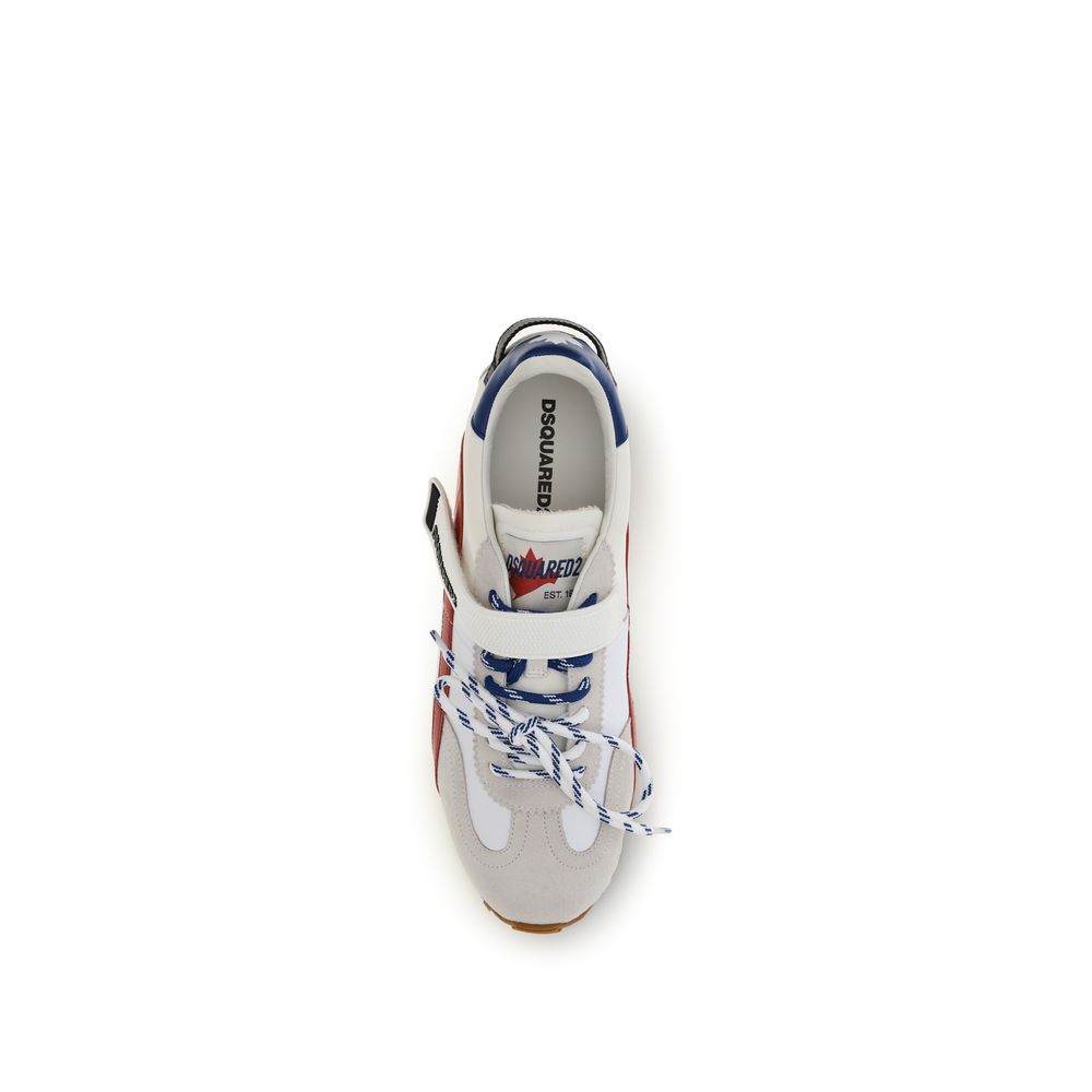 Sneakers Dsquared² Bos Taurus en cuir de veau multicolore, chaussures décontractées pour homme avec design coloré et moderne.