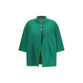 Veste biker bicolore en polyéthylène de Prada, style moderne avec coupe ajustée et détails élégants.