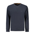 Sweat-shirt bleu en coton pour homme de la marque Hugo Boss, style décontracté avec logo discret sur la poitrine.