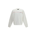 Sweat-shirt blanc en coton de Dsquared², coupe décontractée avec logo discret sur la poitrine, porté sur un mannequin.