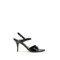 Sandales à talons stilettos en cuir de veau noir Balenciaga Bos Taurus, design élégant et moderne.