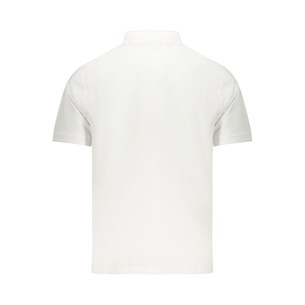 Chemise polo blanche pour homme en coton de la marque Pepe Jeans, vue de face sur fond neutre.