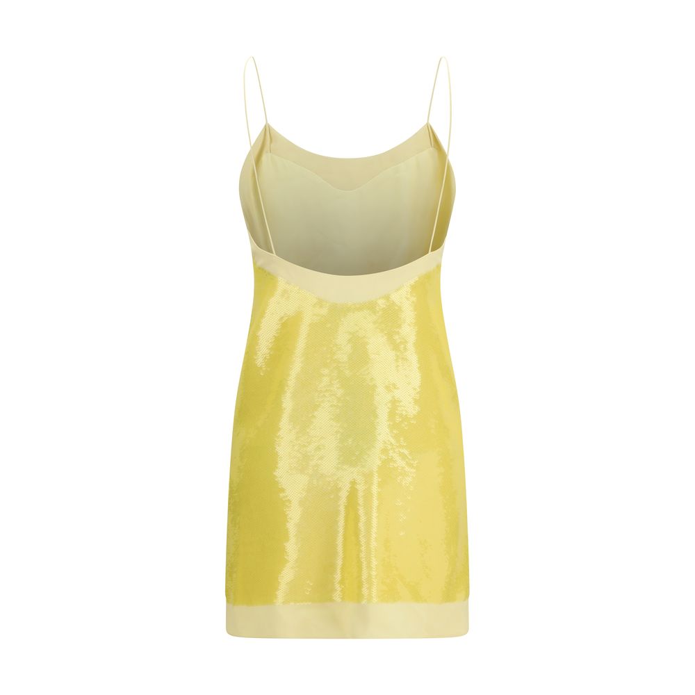 Robe de cocktail bicolore en acétate Gucci, coupe élégante et moderne, avec détails sophistiqués.