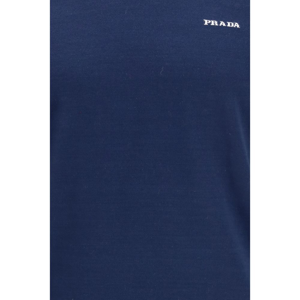 Prada blaues Baumwoll-T-Shirt