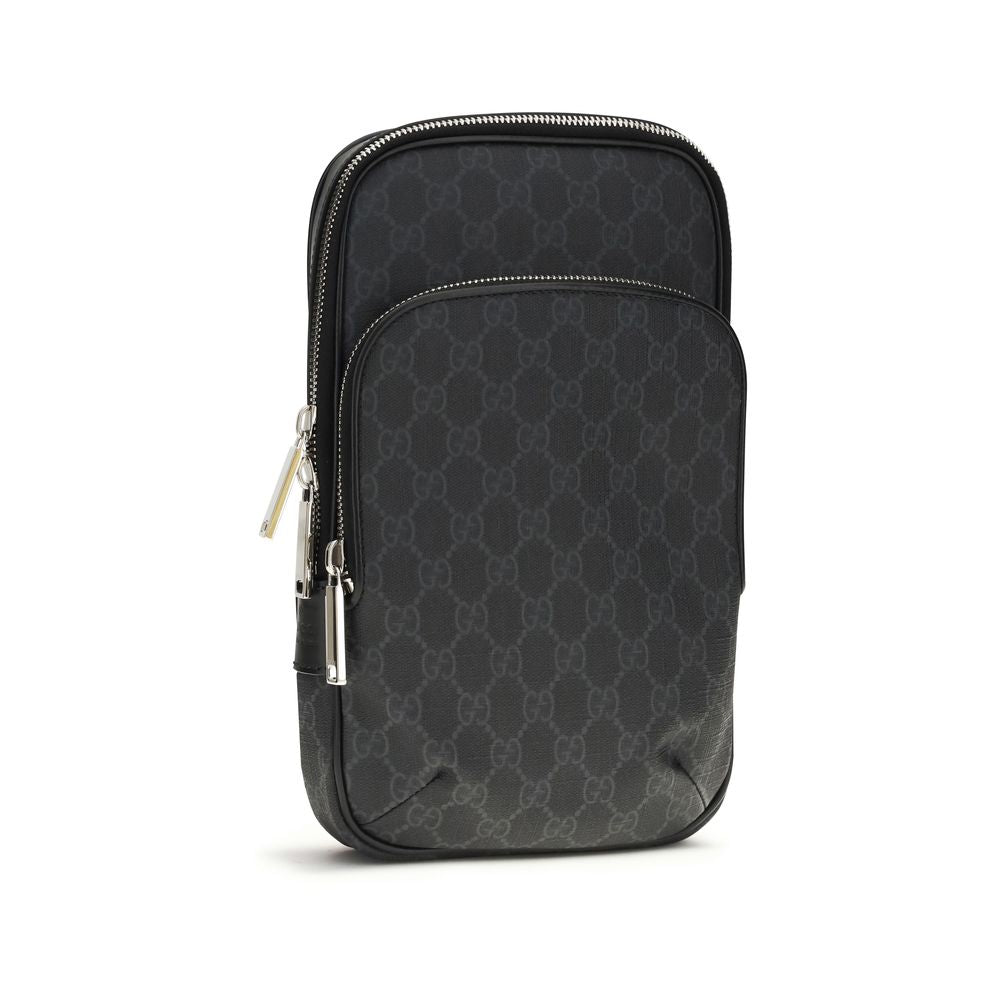 Gucci Schwarze Polyurethan-Schultertasche