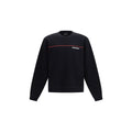 Sweatshirt en coton noir de Dsquared², style décontracté, avec logo discret, porté sur un modèle, vue de face.