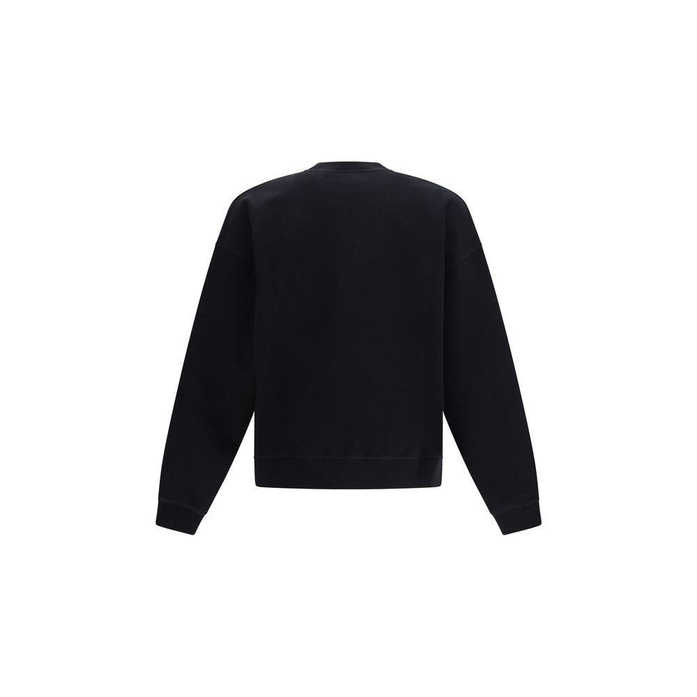 Sweat-shirt noir en coton de la marque Dsquared², coupe décontractée avec logo discret sur la poitrine.