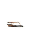 Giuseppe Zanotti Braune Keilsandalen aus Kalbsleder Bos Taurus