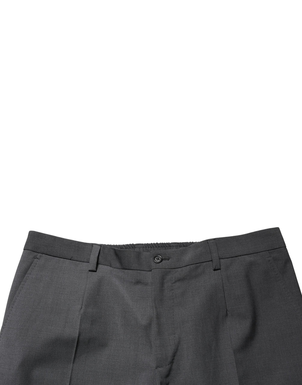 Pantalon chino cropped en laine gris foncé de Dolce & Gabbana, style élégant et moderne pour homme.