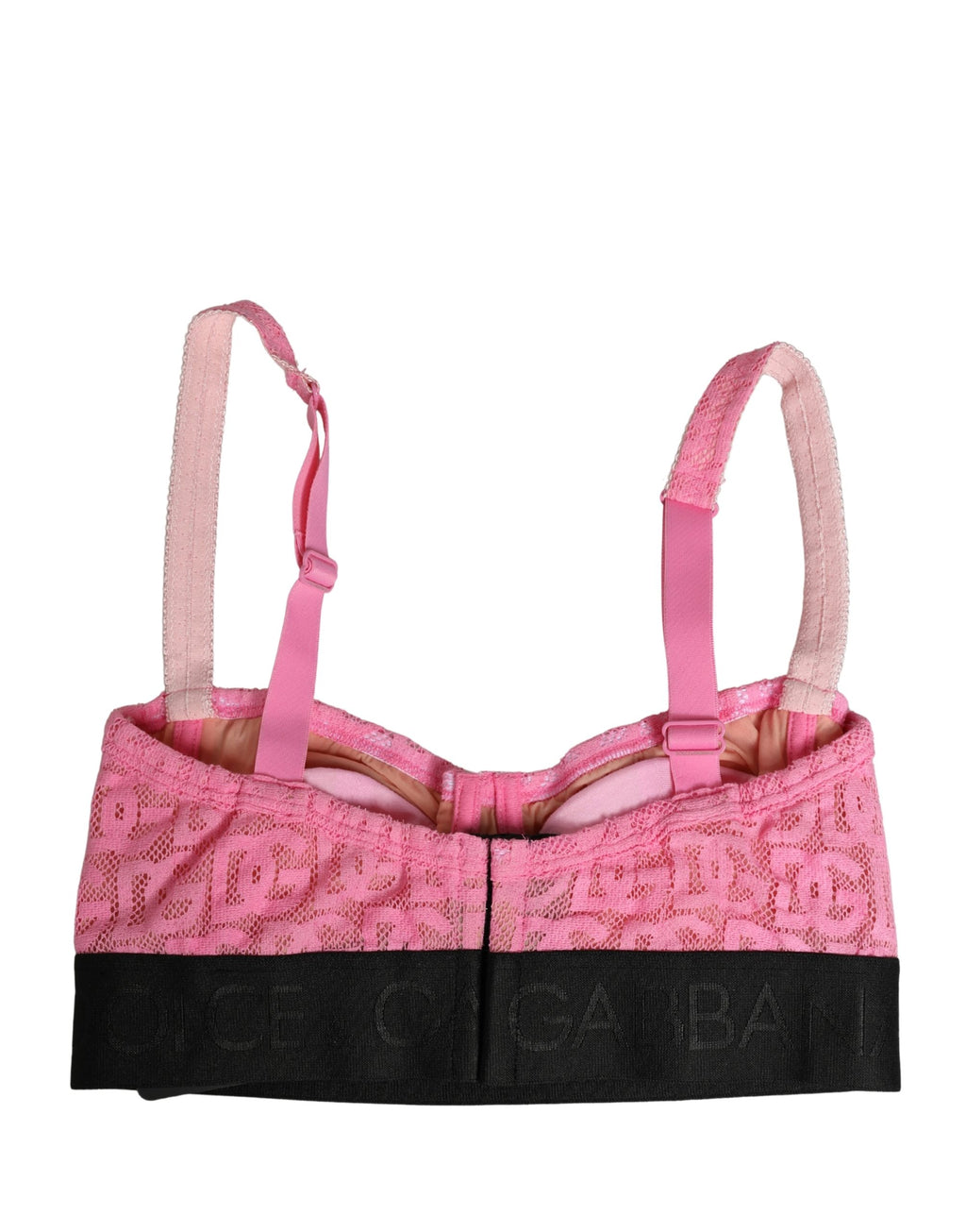 Soutien-gorge balconnet Dolce & Gabbana rose avec armatures et semi-garnissage, élégant et féminin.