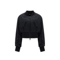 Veste bomber noire en acétate de Dolce & Gabbana, style élégant et moderne, vue de face avec détails de couture.