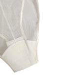 Body en nylon blanc transparent Dolce & Gabbana avec col halter, lingerie élégante et légère pour femme.