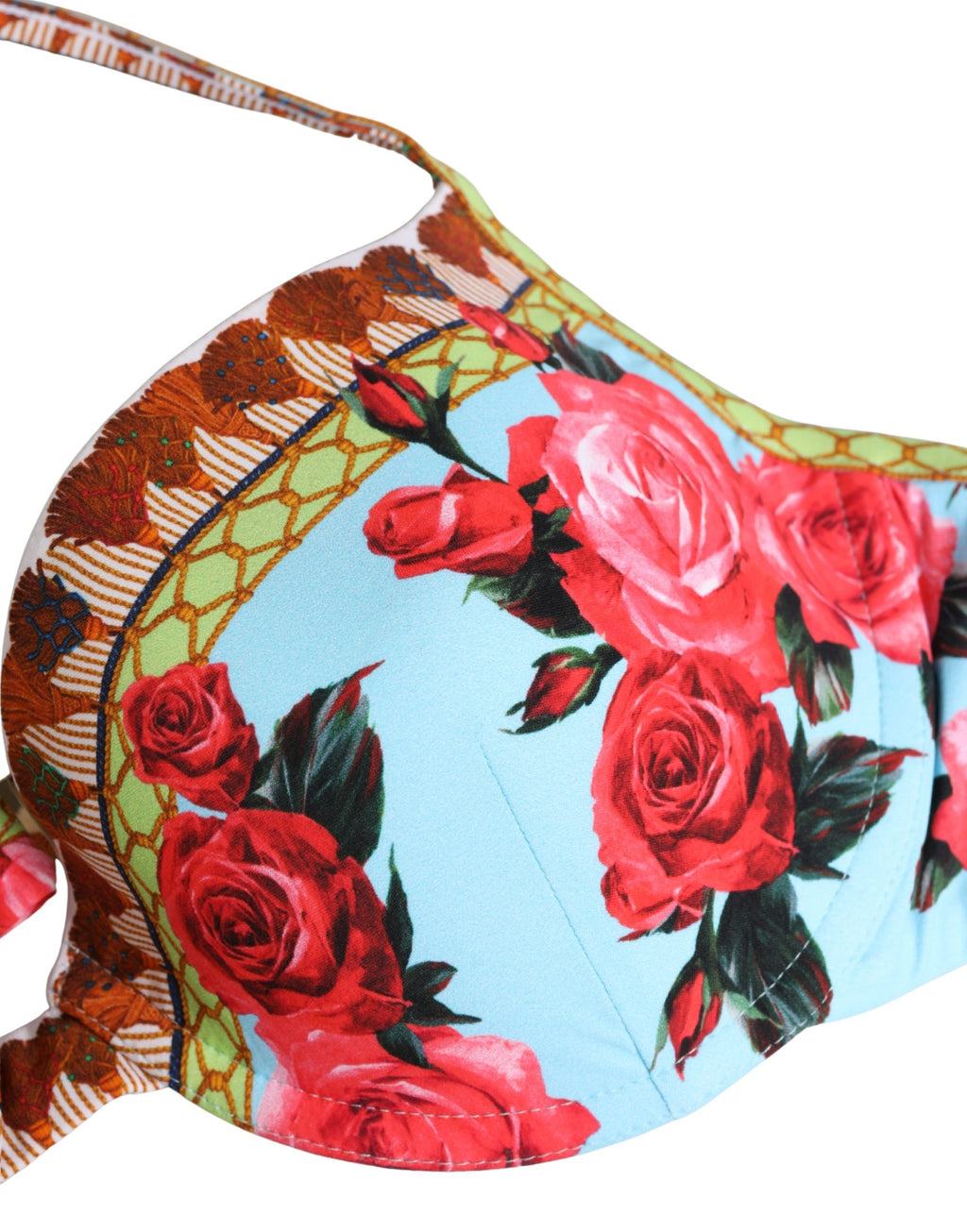 Dolce & Gabbana Neckholder-Bikinioberteil mit mehrfarbigem Blumendruck Bademode