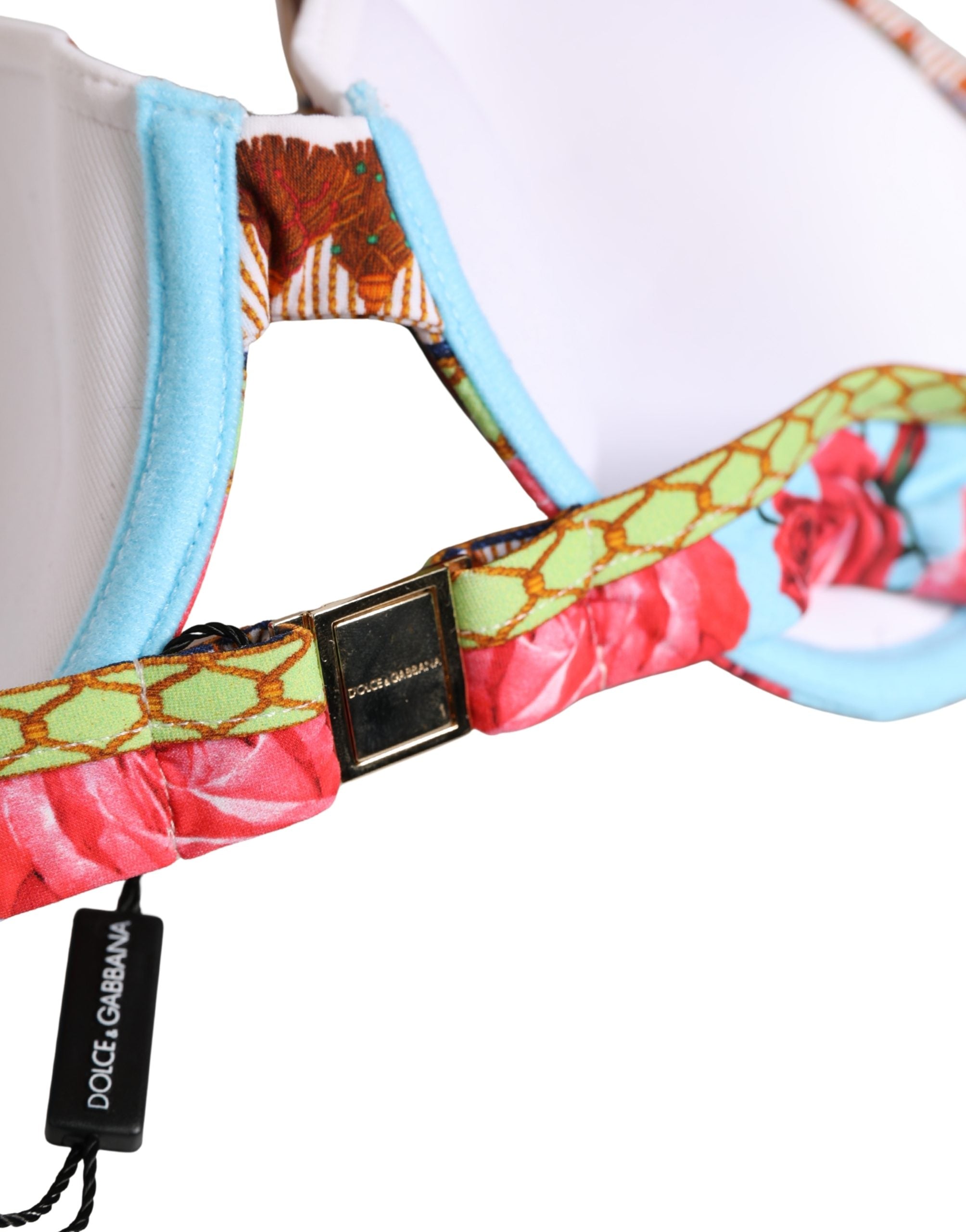 Dolce & Gabbana Neckholder-Bikinioberteil mit mehrfarbigem Blumendruck Bademode
