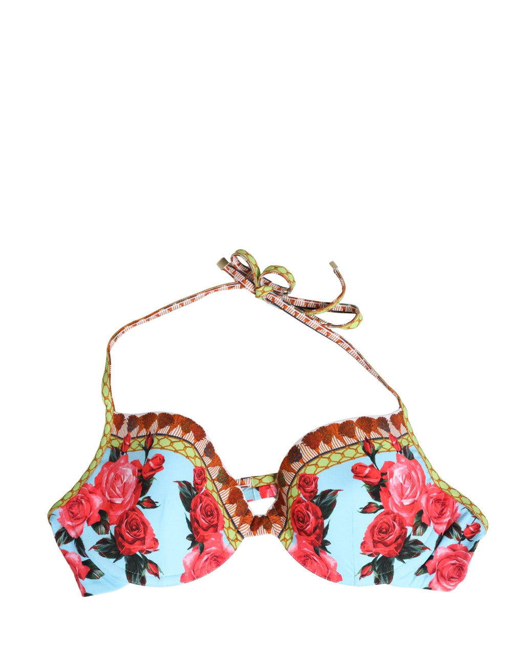 Dolce & Gabbana Neckholder-Bikinioberteil mit mehrfarbigem Blumendruck Bademode