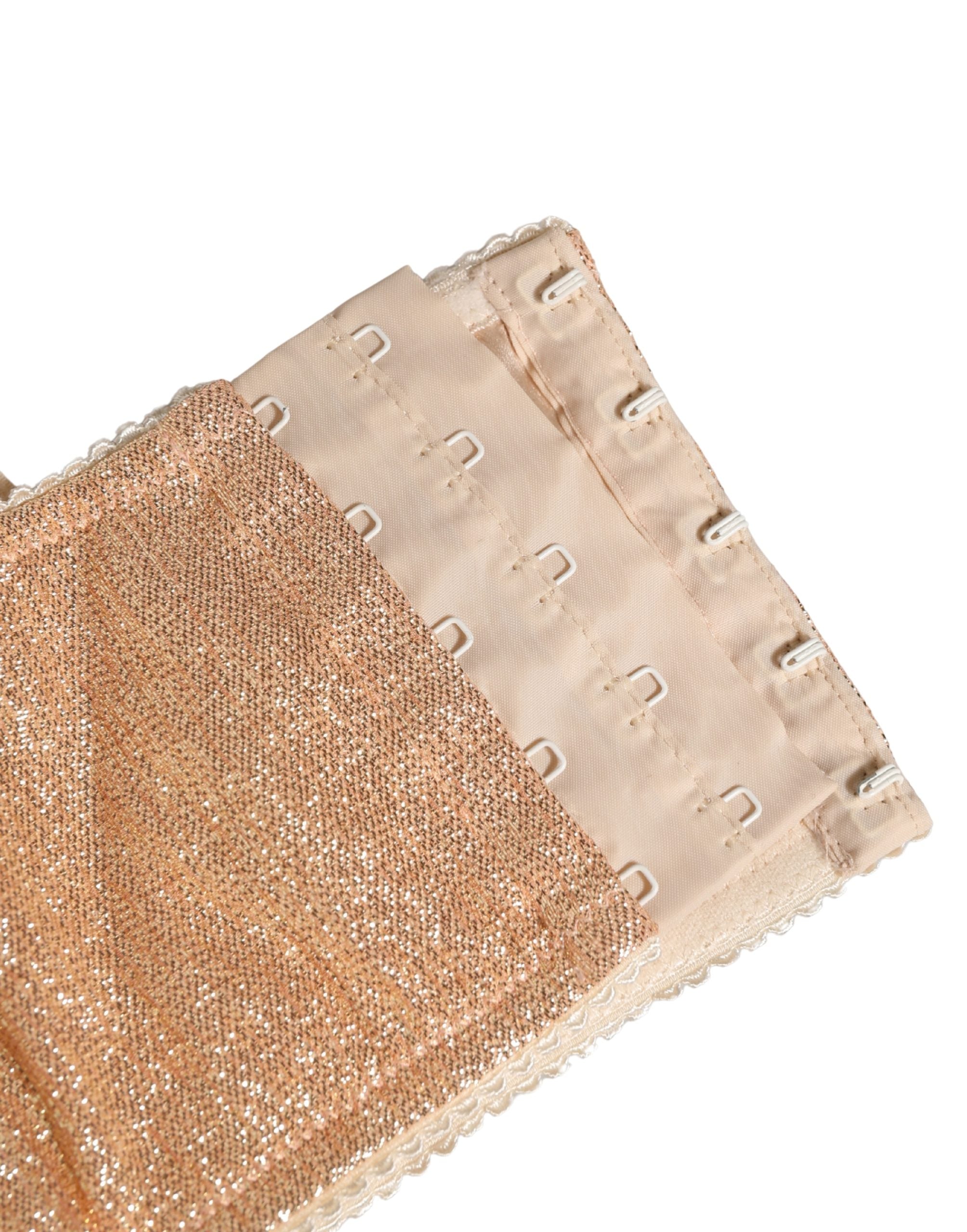 Soutien-gorge balconnet beige Dolce & Gabbana en dentelle avec armatures, semi-rembourré et élégant pour femme.