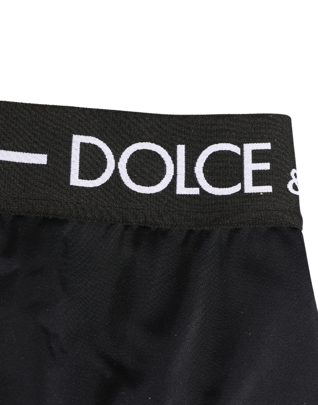 Culotte Dolce & Gabbana noire avec logo, bande de taille élastique, sous-vêtements élégants et confortables.