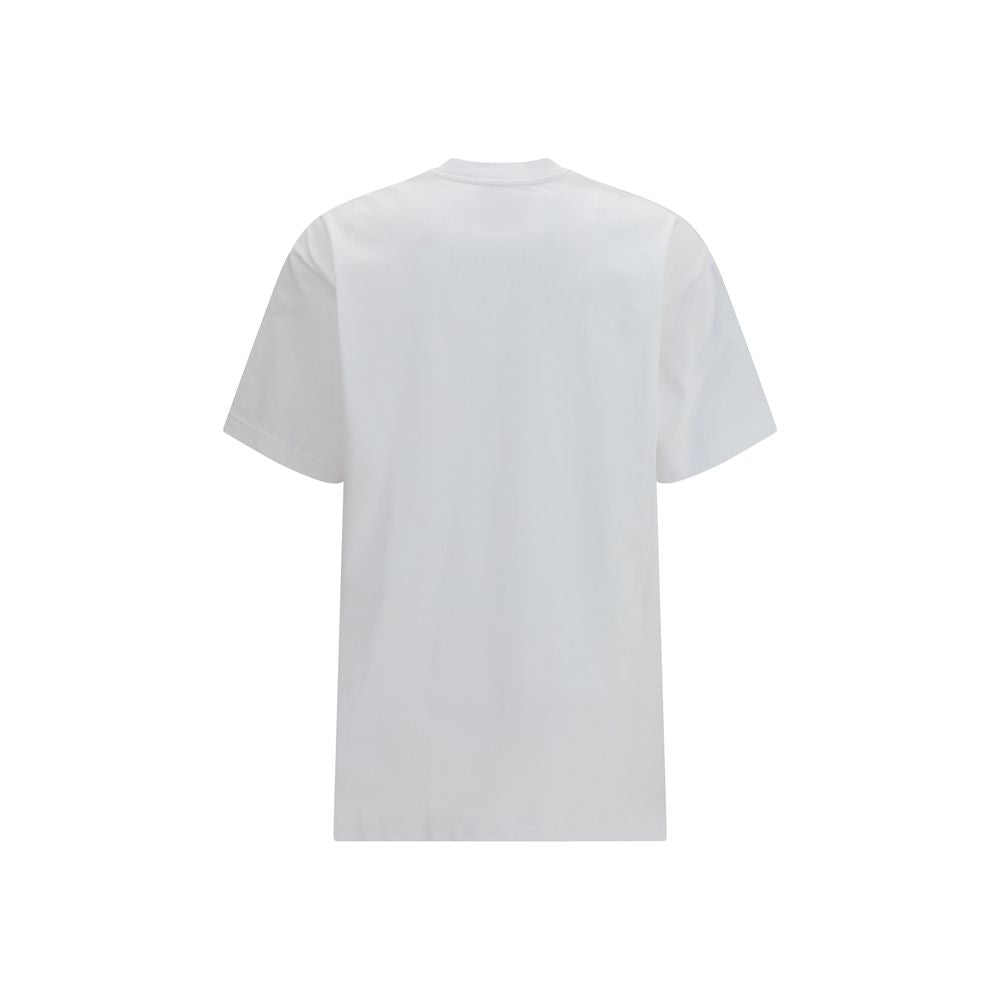 T-shirt blanc en coton de Gucci, style décontracté avec logo Gucci visible sur le devant.