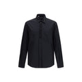 Chemise noire en coton de la marque Dolce & Gabbana, coupe classique avec col et boutons visibles.