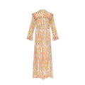 Robe décontractée en coton multicolore de Gucci, avec un design élégant et coloré, portée sur un mannequin.