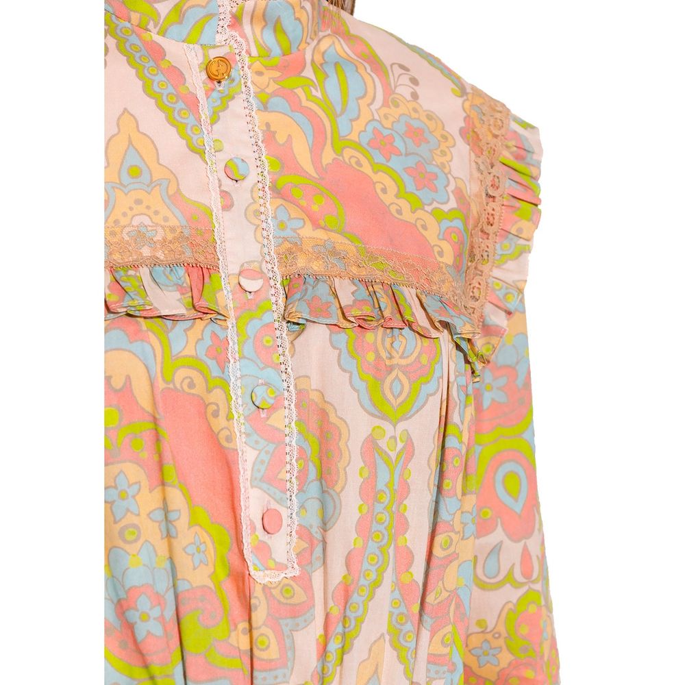 Robe décontractée en coton multicolore de Gucci, style casual avec motifs colorés et coupe élégante.