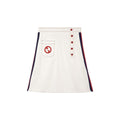 Jupe courte en polyester blanche de Gucci, version mini, avec détail de style élégant et design moderne.