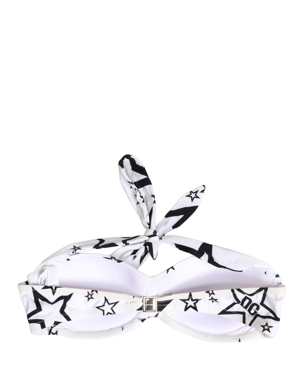 Sous-vêtements bandeau rembourré blanc Dolce & Gabbana Millennials Star, design élégant avec étoile motif.
