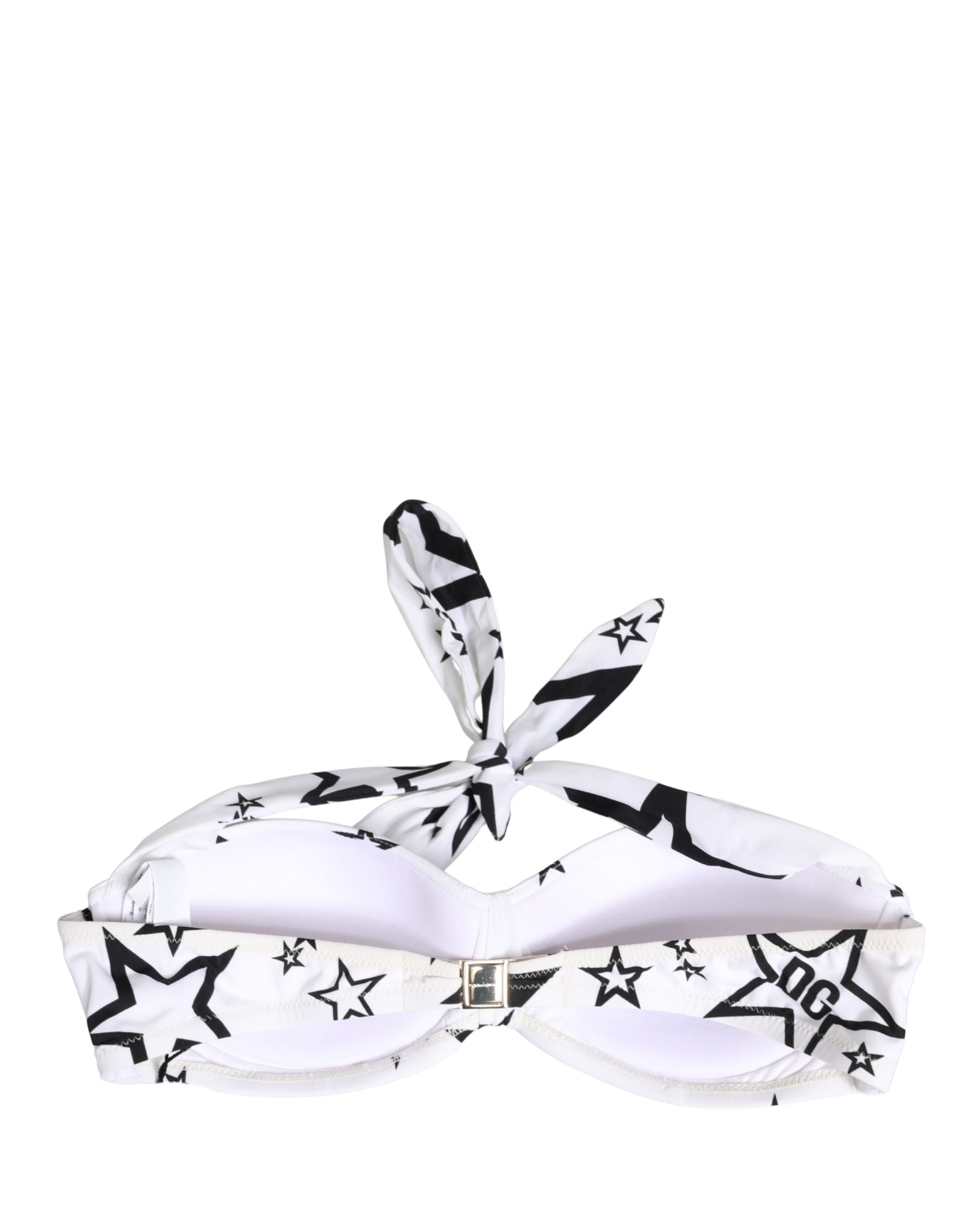 Sous-vêtements bandeau rembourré blanc Dolce & Gabbana Millennials Star, design élégant avec étoile motif.