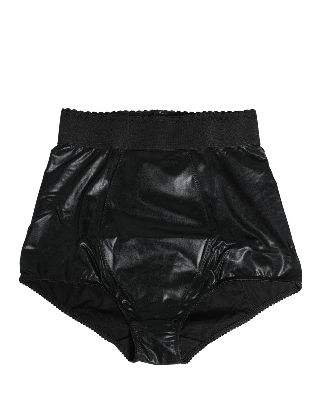 Culotte gainante noire à taille haute de Dolce & Gabbana, sous-vêtement élégant et confortable, en tissu stretch.