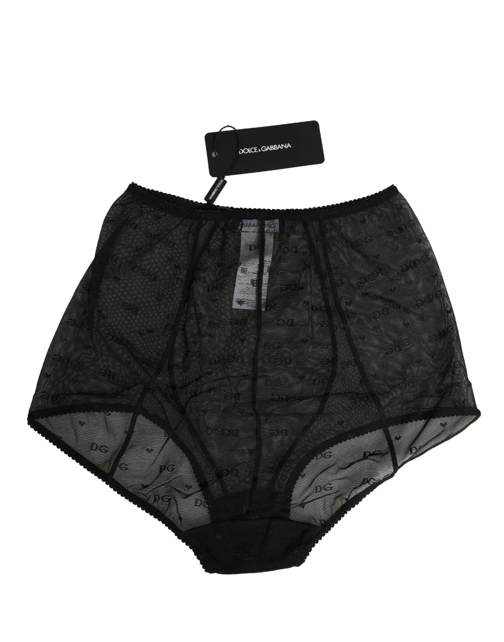 Culotte gainante en nylon stretch noire de Dolce & Gabbana, sous-vêtement élégant pour un maintien confortable.
