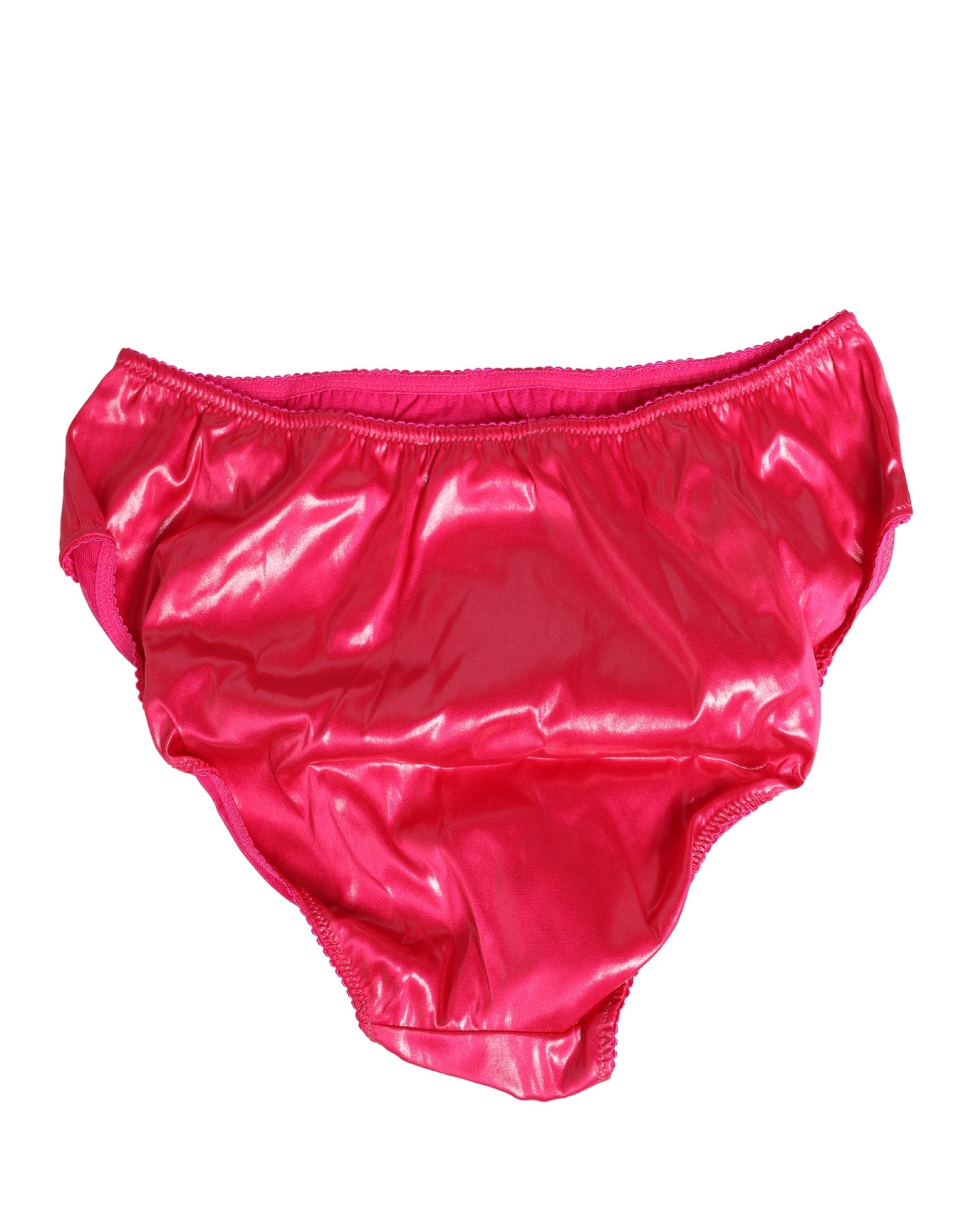 Slip en satin de soie rose Dolce & Gabbana, culotte lingerie élégante, confortable et raffinée.