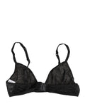 Soutien-gorge noir en nylon extensible Dolce & Gabbana, avec bonnets souples et design élégant.