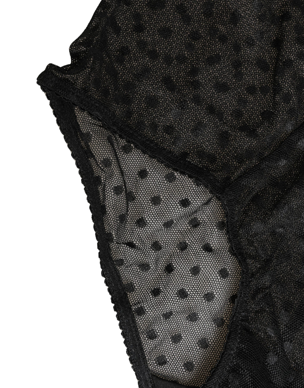 Culotte noire Dolce & Gabbana à logo, taille haute, sous-vêtements féminins en dentelle et tissu extensible.