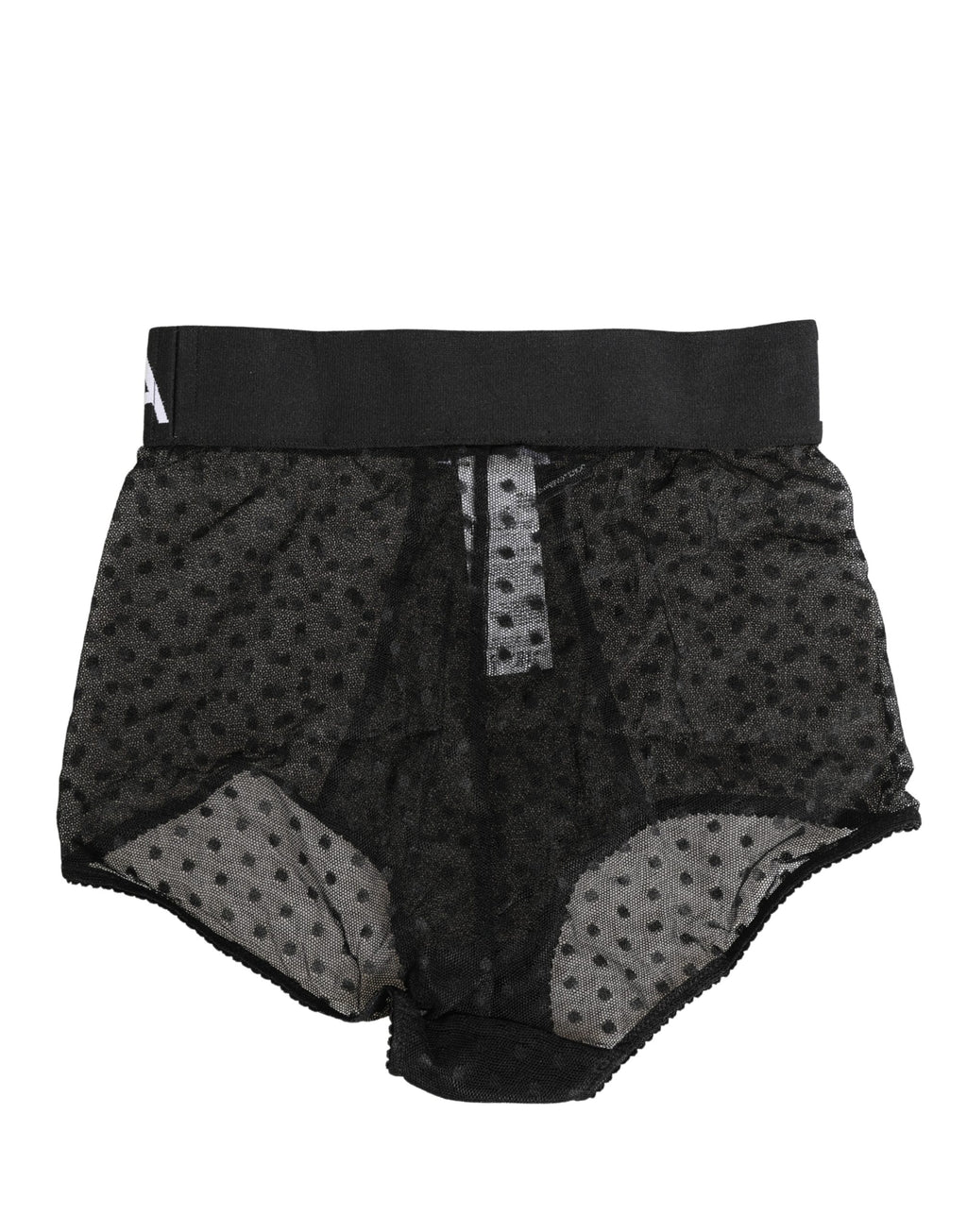 Soutien-gorge noir Dolce & Gabbana avec logo, taille haute et coupe ajustée, en dentelle élégante.