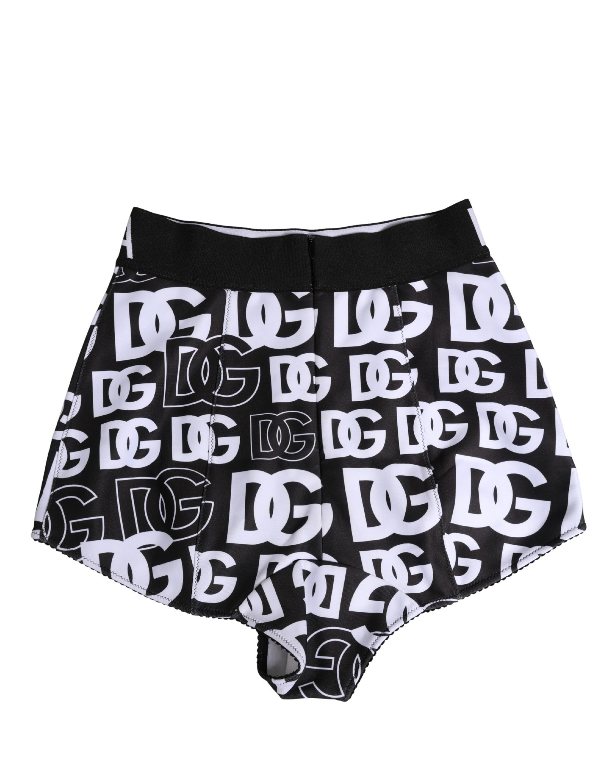 Sous-vêtements gainants Dolce & Gabbana noir et blanc avec ceinture logo DG, design élégant et confortable.